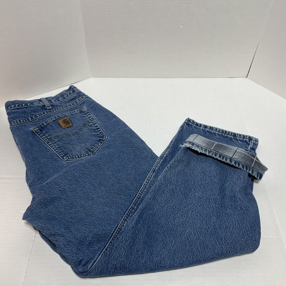 Carhartt Other - Carhartt Jeans Flanel Lined, Medium Wash, 40X30, Blue, Mens Pants